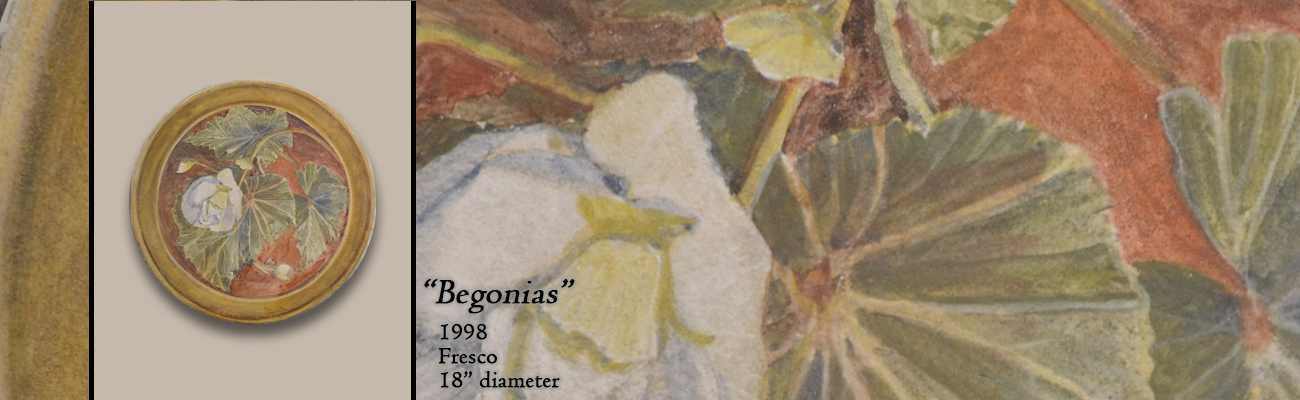 Fresco Wall Decor: Begonias