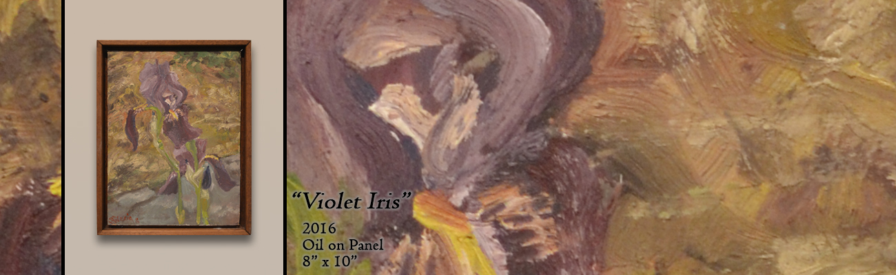 Oil Painting: Violet Iris